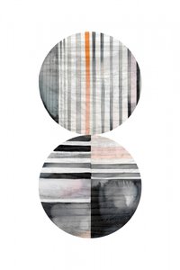 Striped Circles Abstract