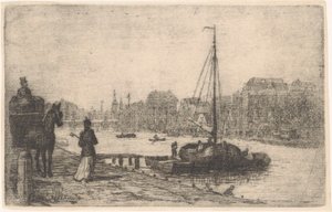 River in a City by de Groot (prentmaker)