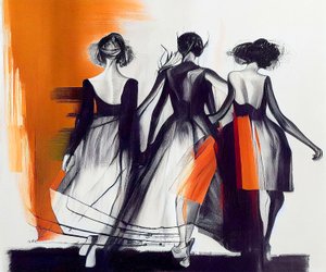 Fashion Model, Woman Silhouette Seen from Behind by F. Abderrahim