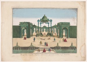 View of the Pergola and Fountains of a Garden of the King of Denmark