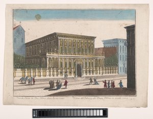 View of the Palazzo Doria-Tursi in Genoa by familie Remondini (attributed to)
