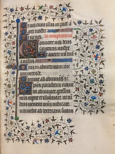 Book of Hours (Use of Paris): Decorated Initial by follower of Boucicaut Master