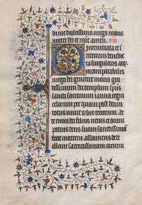 Book of Hours (Use of Paris): Decorated Initial by follower of Boucicaut Master