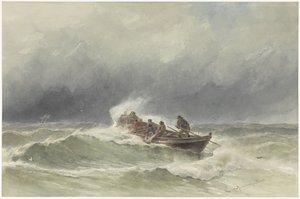 Rescue at Sea by jonkheer Jacob Eduard van Heemskerck