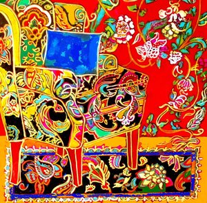 Living Room Suzani by linda arthurs