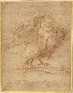Jupiter and Ganymede Above an Extensive Landscape by or Andrea Mantegna Giovanni Bellini
