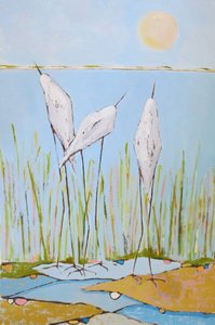 Serene Marsh Birds by phyllis adams
