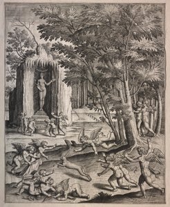 Cupids at Play by possibly by Hieronymus Wierix