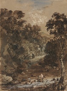 Landscape with Farm Animals by probably by the so called Premier Engraver