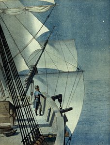 Campaign (Expedition) of Egypt (1798-1801): return from Alexandria to Egypt aboard the fregate 