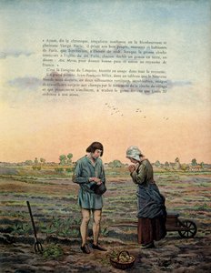 History of France in the Middle Ages: King Louis XI called the Prudent establishes the prayer of the angelus. Illustration by Jacques Marie Gaston Onfray de Breville dit JOB by pseudonym for Onfray de Breville Jacques Job
