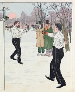 Illustration from the Book Les Epees de France: A Duel in 1894