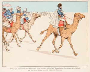 Napoleon Bonaparte on Expedition to Egypt with the Army and Scientists in 1798 by pseudonym for Onfray de Breville Jacques Job