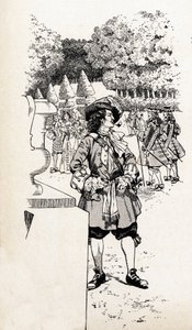 King Louis XIV of France with His Courtiers in the Gardens of Versailles