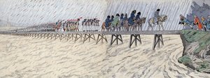Napoleon crosses the Rhine near Kehl