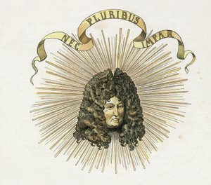 Portrait of King Louis XIV (1638-1715) with his motto in Latin 