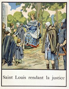 Saint Louis rendering justice - in Petite histoire de France by Jacques Bainville, ed. Mane