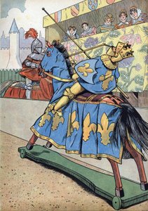 Scene of the history of France in toys: The death of the King of France Henry II. On the day of the wedding of his daughter Elisabeth with Philip II of Spain, June 30