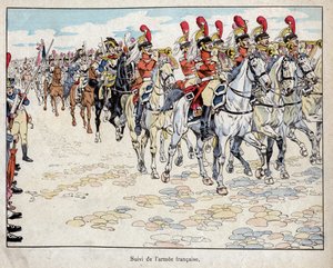 The French Army entering Berlin, 27 October 1806 - Lithograph by Job from 