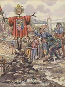 The People of Dinant Mocking an Effigy of Charles the Bold, Duke of Burgundy by pseudonym for Onfray de Breville Jacques Job