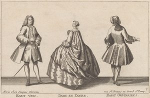 Uniform Habit/Lady in Hoop Skirt/Ordinary Habit by published by Jacques Chéreau