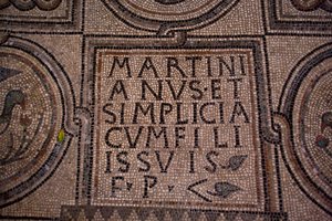 Detail of an inscription by School Italian