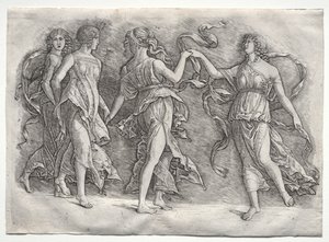 Four Dancing Muses by the so called Premier Engraver