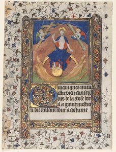 Leaf from a Book of Hours: Christ in Judgment by workshop of Boucicaut Master
