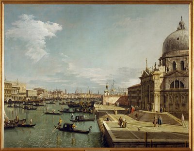 Entry to the Canal Grande and the Church Maria Salute in Venice by (1697-1768) Canaletto
