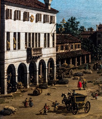 View of Mestre with the Canale delle Barche (detail) by (1697-1768) Canaletto