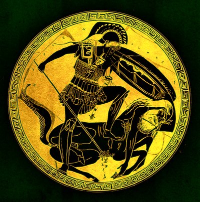 Warrior and centaur, illustration from 