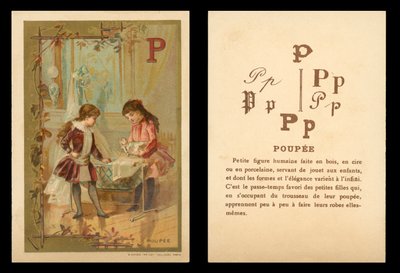 Children playing with dolls by (after) French School