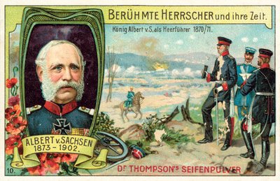 King Albert of Saxony serving as a general during the Franco-Prussian War by (after) German School
