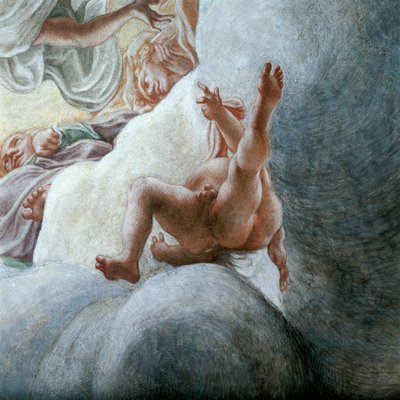 Angel in flight (detail) by (c.1489 1534) Correggio