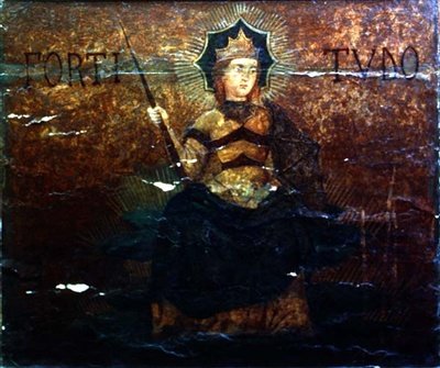 Allegory of Fortitude, end panel from a cassone, c.1460-65 by (workshop of) Apollonio di Giovanni