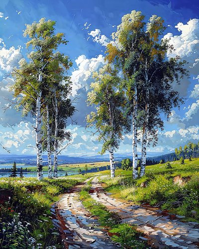 Nature and trees beautiful view on a sunny day by F. Abderrahim