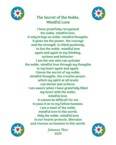 The Secret of the Noble, Mindful Love by Johanna Thier