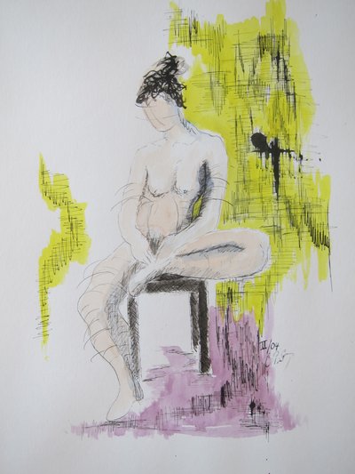 Seated Nude by Christian Piecuch