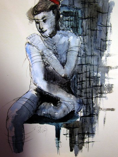 Nude in Blue by Christian Piecuch