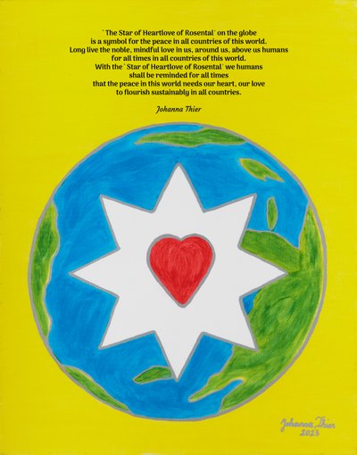 The Star of Heartlove of Rosental as Symbol for Peace in All Countries of the World by Johanna Thier