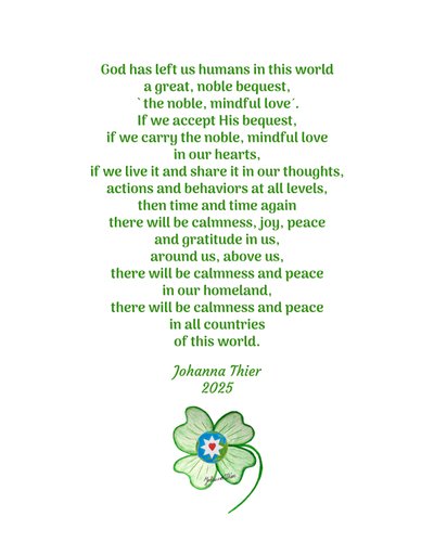 The Noble, Mindful Love Unites and Brings Peace in this World by Johanna Thier