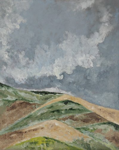 Campi di grano in collina. by 