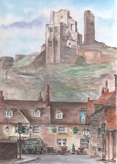 Corfe Castle, England by Jörg-Peter Rabe