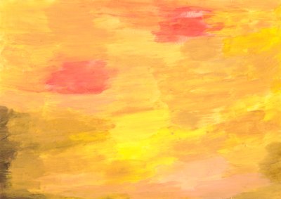 An expressive fusion of red, yellow and orange colors dancing in harmony by Albert Mansour
