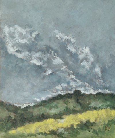 Hills and Yellow Field by M. Vet