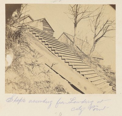 Steps Ascending from Landing at City Point by A.J. Russell