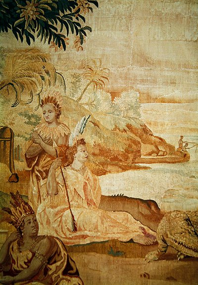 America, from a tapestry of the four corners of the world (detail) by A. Baertams
