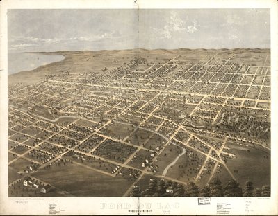 Fond du Lac, Wisconsin 1867 by A.; Chicago Lithographing Co. Ruger
