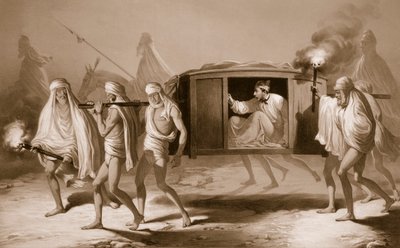 Indian-Style Post-Chaise in the Punjab Between Loudiana and Amritsar, 1859 by A. Soltykoff