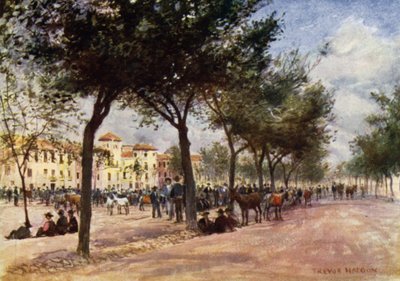 Granada, Market and Gypsy Fair in the Triunfo by A. Trevor Haddon